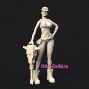 Женщина работница 3d модель