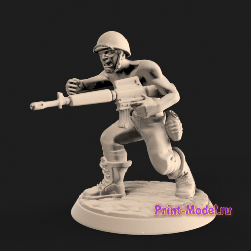 Солдат на войне 3d модель
