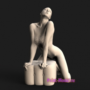 Девушка на тумбе 3D модель