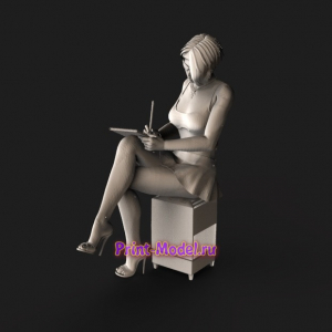Девушка секрктарша 3D модель