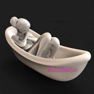 Девушка в ванной 3D модель
