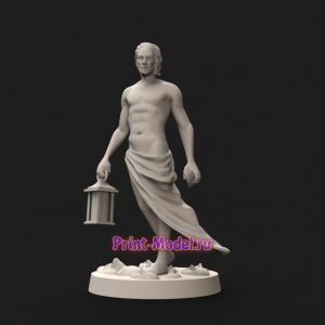 Мужчина с лампой 3D модель