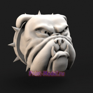 Голова бульдога 3D модель