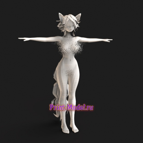 Кристальна девушка 3d модель
