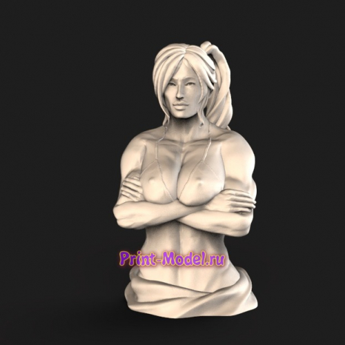 Женский спортивный торс 3D модель