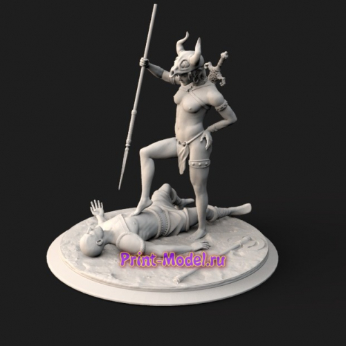 Женщина с копьём 3D модель