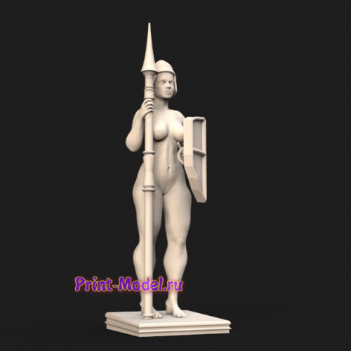 Девушка воин макет 3D