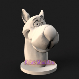 Голова мультяшной собаки 3D