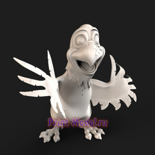 Счастливый попугай 3d модель