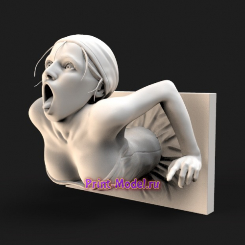 Девушка из бездны 3d модель для печати