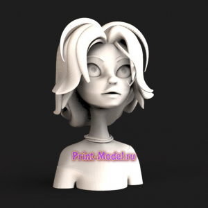 Бюст аниме девушки 3D модель