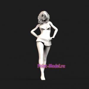 Девушка в мини 3D модель