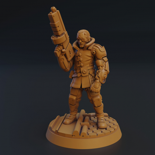 Воин с оружием 3d модель