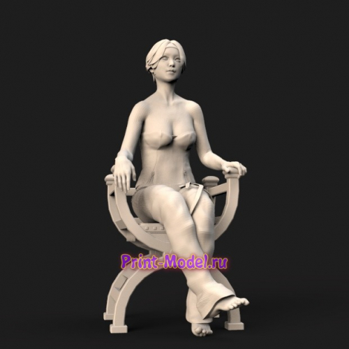 Девушка в кресле 3D модель