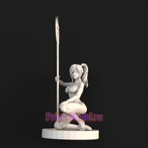 Девушка с копьём 3D модель