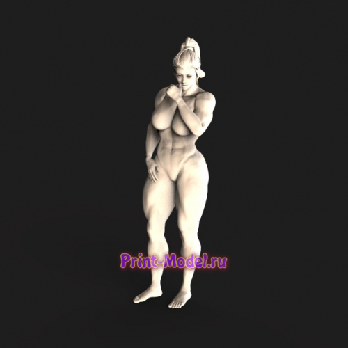 Женщина культуристка 3D модель