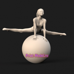 Девушка и шар 3d модель