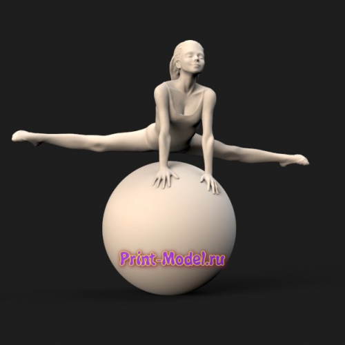 Девушка и шар 3d модель