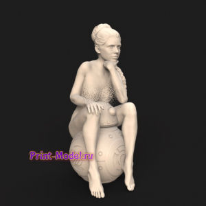 Девушка на шаре 3D модель