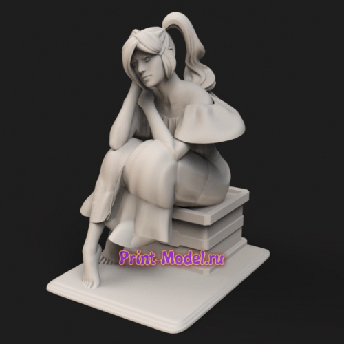 Задумчивая девушка 3D модель